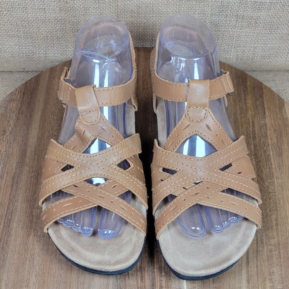 Earth Origins Tan Strappy Comfort Sandals